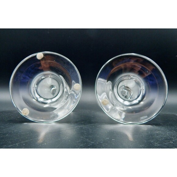 Riedel Crystal Calla Lily Candlestick Holder Pair 7-1/2 Inches Tall Frosted - Picture 7 of 8